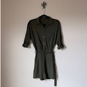 {Zara Basic} Army Green Romper